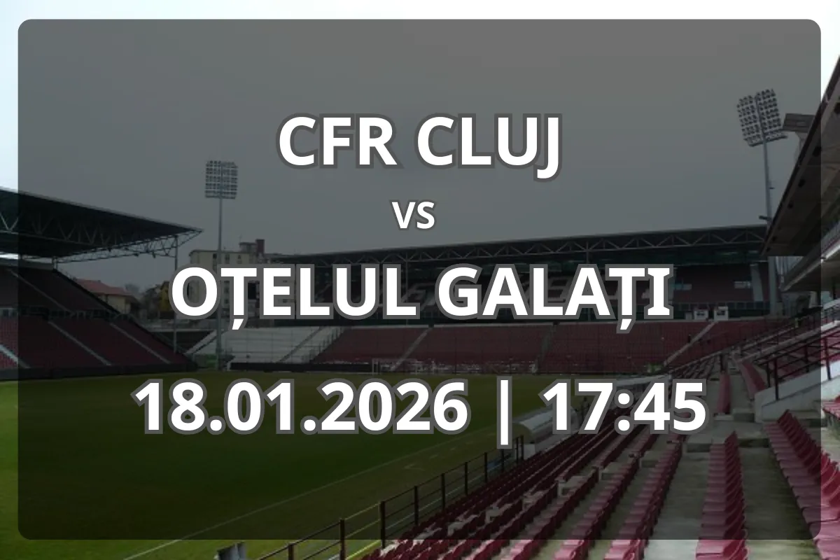 CFR Cluj – Oțelul Galați: analiză, formă și pronostic (18.01.2026)