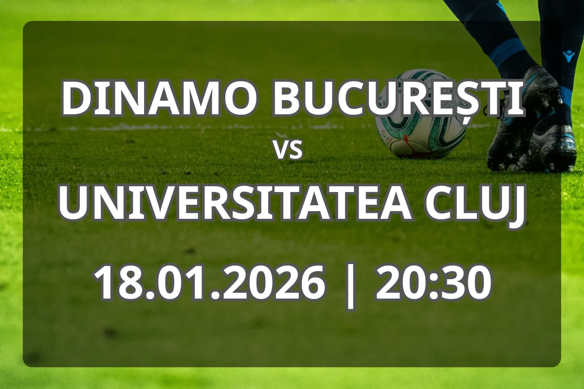 Pronostic: FC Dinamo București vs FC Universitatea Cluj (18.01.2026, Ora 20:30)