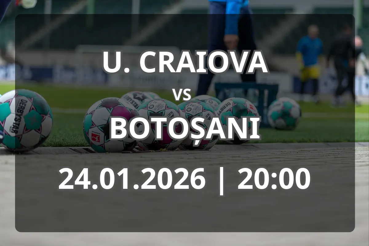 Universitatea Craiova se duelează cu FC Botoșani: analiză și pronostic