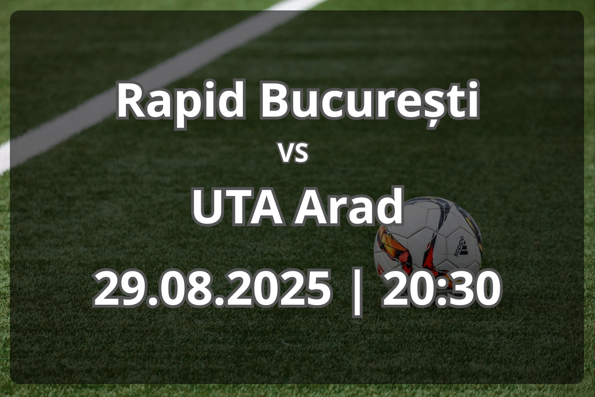 Rapid București – UTA Arad: avancronică și pronostic