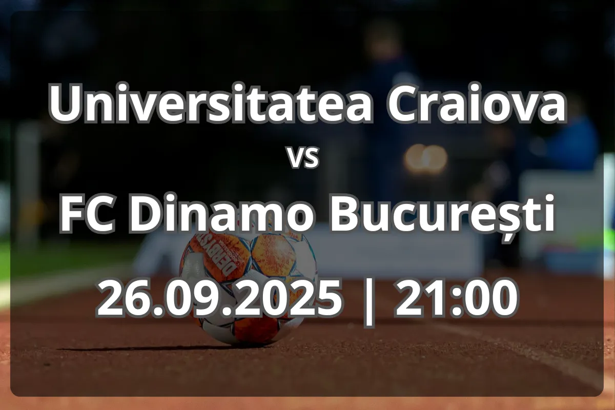 Craiova – Dinamo București: Analiză, formă și prognoză (26.09.2025)