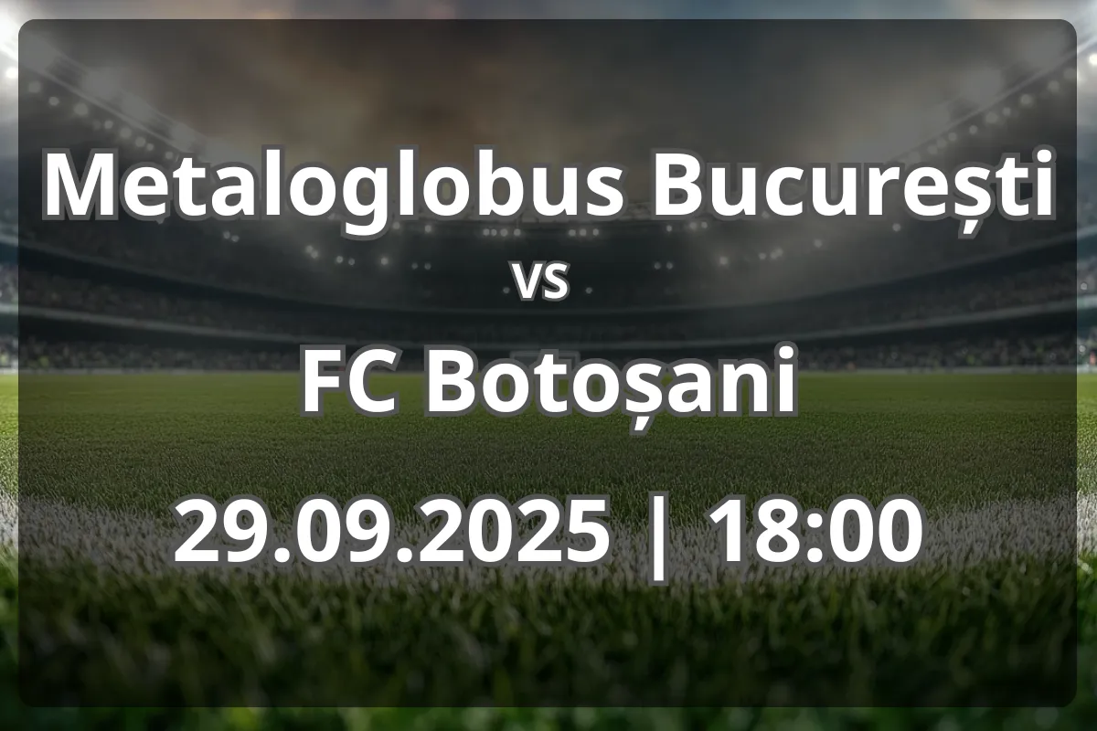 Pronostic Metaloglobus București – FC Botoșani (29.09.2025, 18:00)