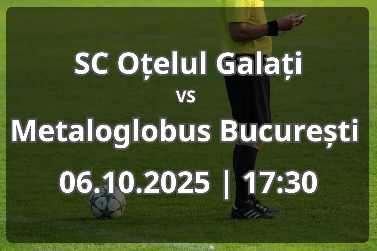 SC Oțelul Galați – Metaloglobus București: duel important în Superliga