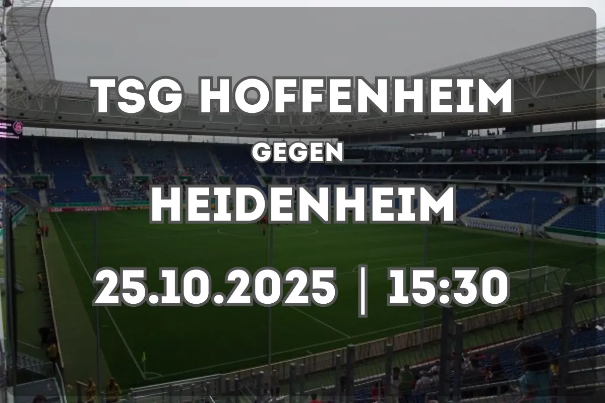 Prognose: TSG Hoffenheim gegen Heidenheim (25.10.2025, 15:30)