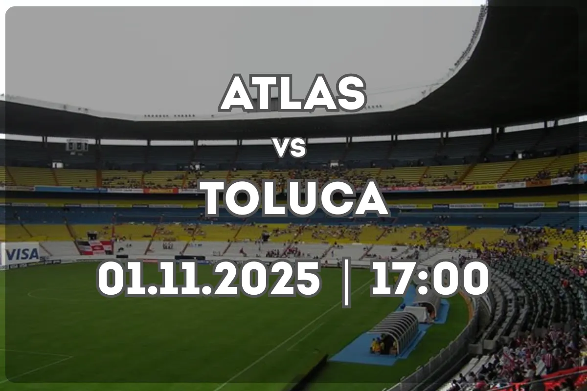Atlas busca frenar al líder Toluca (01.11.2025, 17:00 hora de México)