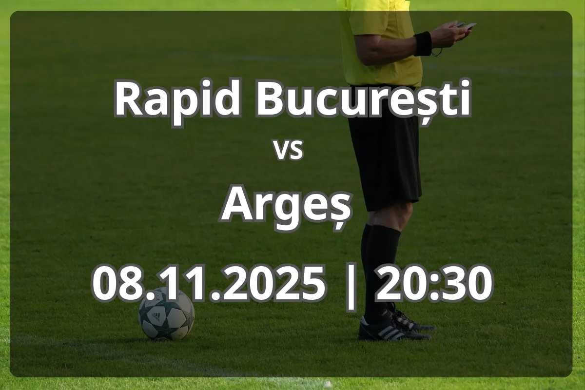 Pronostic pentru jocul Rapid București contra Argeș (08.11.2025, 20:30)