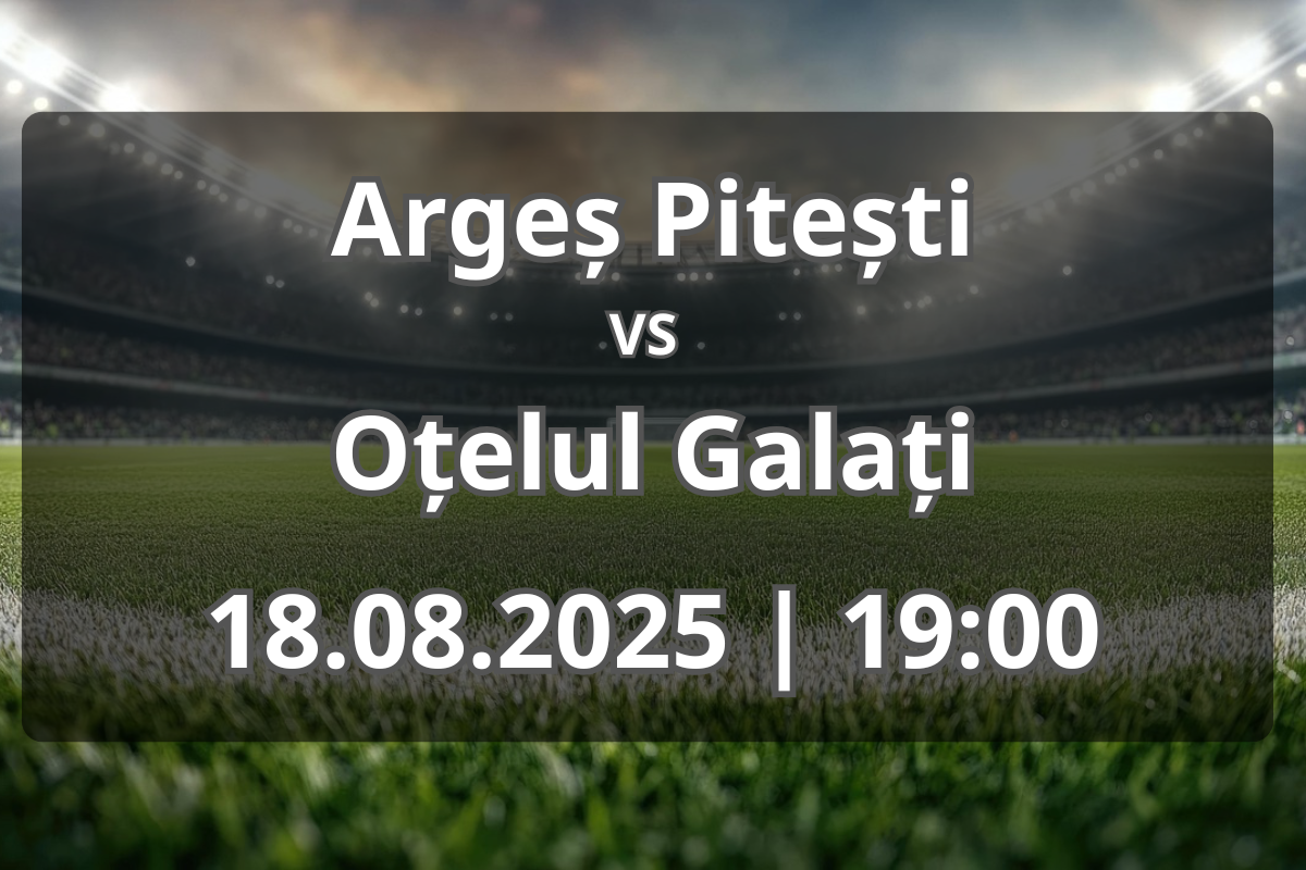 Pronostic: Argeș Pitești vs Oțelul Galați (18.08.2025, 19:00)