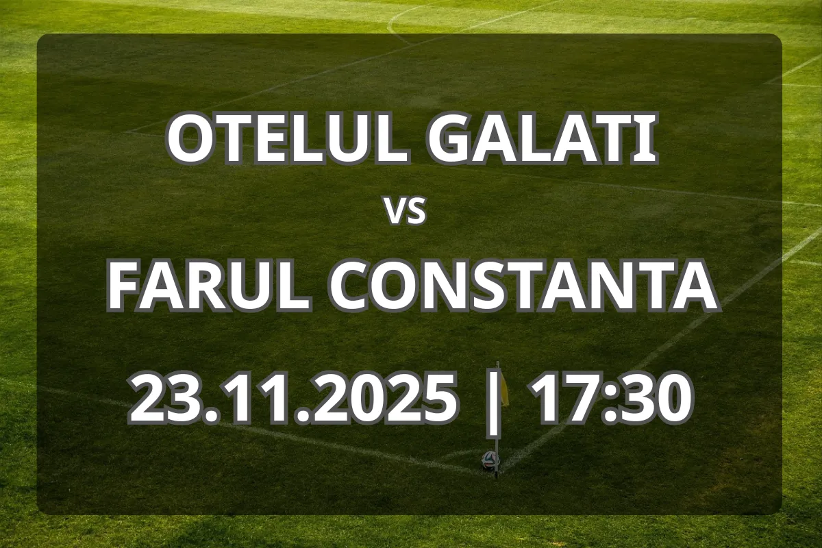Duel echilibrat la Galați: Oțelul vs Farul Constanța (23.11.2025, 17:30)