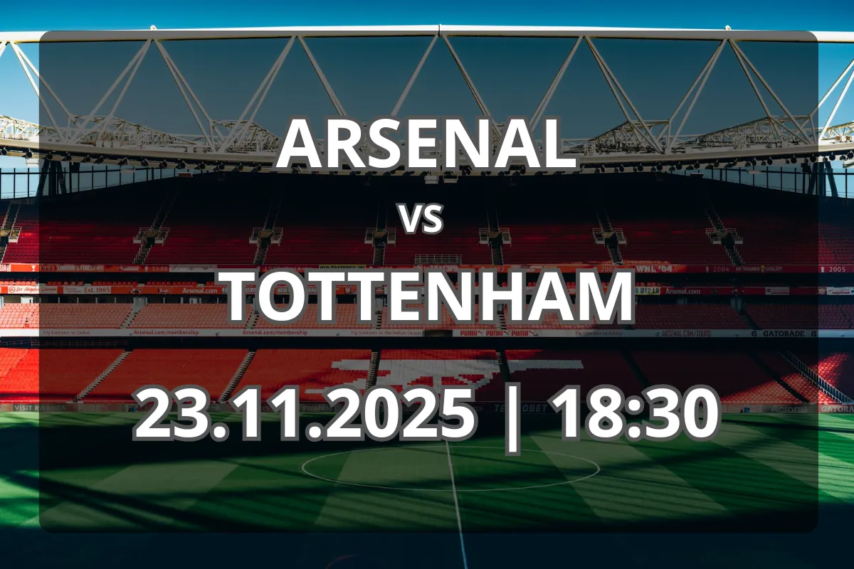 Derby-ul nordului Londrei: Arsenal vs Tottenham Hotspur (23.11.2025, 18:30)